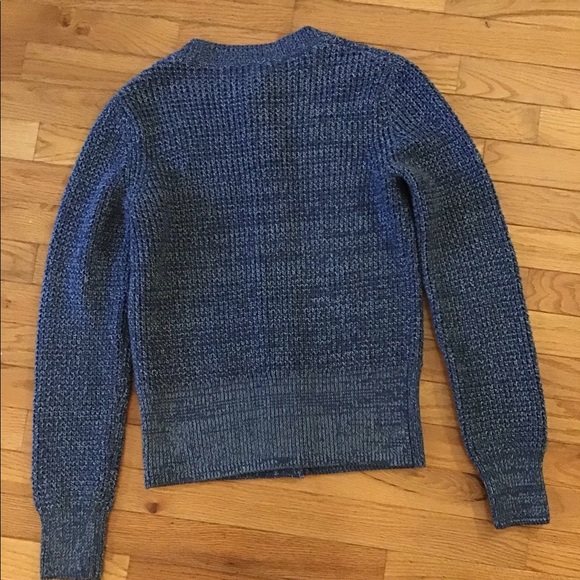 NWT GAP CHUNKY BLUE MARLED KNIT THICK CARDIGAN - PERFECT FOR SPRING! - Picture 2 of 8